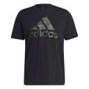Adidas Essentials Camo Print Short Sleeve T-Shirt Black Green - XXL