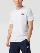 adidas-Essentials Embroidered Small Logo Tee-Men-White / Black-2xl