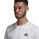 adidas-Essentials Embroidered Small Logo Tee-Men-White / Black-2xl
