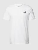 adidas-Essentials Embroidered Small Logo Tee-Men-White / Black-XL