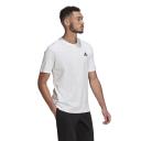 adidas-Essentials Embroidered Small Logo Tee-Men-White / Black-XL