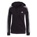 Adidas Essentials Fleece 3-Stripes Full-Zip Hoodie. Womens. Black 2XL