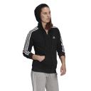 Adidas Essentials Fleece 3-Stripes Full-Zip Hoodie. Womens. Black 2XL