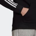 Adidas Essentials Fleece 3-Stripes Full-Zip Hoodie. Womens. Black 2XL