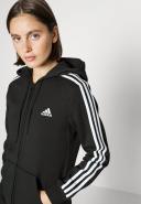 Adidas Essentials Fleece 3-Stripes Full-Zip Hoodie. Womens. Black 2XL