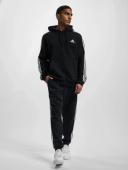 adidas-Essentials Fleece 3-Stripes Hoodie-Men-Black / White-l