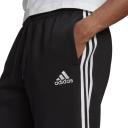 adidas-Essentials Fleece Open Hem 3-Stripes Pants-Men-Black-L