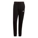 adidas-Essentials Fleece Open Hem 3-Stripes Pants-Men-Black-L