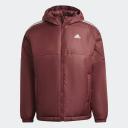 adidas-Essentials Insulated Hooded Jacket-Men-Shadow Red-M
