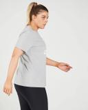 Adidas Essentials Logo Tee (Plus Size) Grey / White 4x - Women Lifestyle Shirts