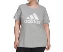 Adidas Essentials Logo Tee (Plus Size) Grey / White 4x - Women Lifestyle Shirts