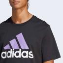 adidas-Essentials Single Jersey Big Logo Tee-Men-Black / Violet Fusion-L