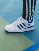 adidas-Forum Low Shoes-Kids-Cloud White / Royal Blue / Cloud White-2.5