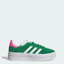 adidas-Gazelle Bold Shoes-Women-Green / Cloud White / Lucid Pink-10