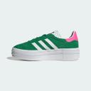 adidas-Gazelle Bold Shoes-Women-Green / Cloud White / Lucid Pink-10