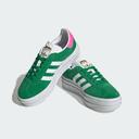 adidas-Gazelle Bold Shoes-Women-Green / Cloud White / Lucid Pink-8.5