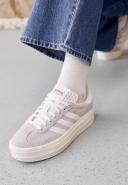 adidas-Gazelle Bold Shoes-Women-Grey Two / Cloud White / Core White-11