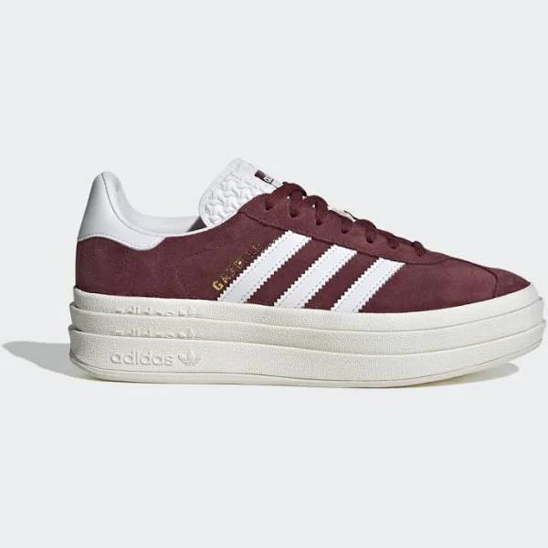 adidas-Gazelle Bold Shoes-Women-Shadow Red / Cloud White / Core White-11