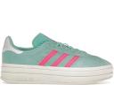 Adidas Gazelle Bold Silver Green Gum (Womens)