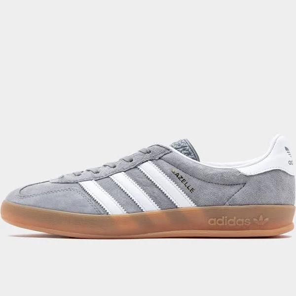 Adidas Gazelle Indoor Low Trainers Grey / White / Gum M 7 / W 8 - Men Lifestyle Trainers