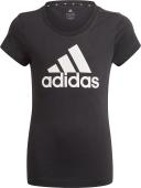 Adidas Girls' Big Logo T-Shirt (Black/White)
