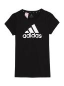 Adidas Girls' Big Logo T-Shirt (Black/White, Size 6-7Y)