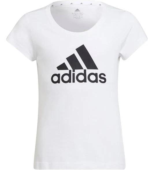 Adidas | Girls Essentials Big Logo Tee (White/Black) 11-12Y