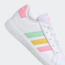 Adidas | Kids Grand Court 2.0 (White/Pulse Mint/Beam Pink) 4