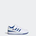 Adidas Kids Kids White & Blue Forum Low Little Kids Sneakers