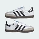 Adidas Kids Samba OG C White Black Shoes - Size 2 - Ftwwht/cblack/gum5