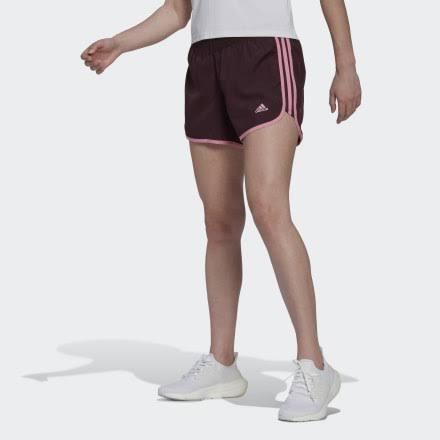 adidas-Marathon 20 Shorts-Women-Shadow Maroon / Bliss Pink-XS