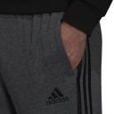 Adidas Men's 3 Stripe French Terry Pants (Dark Grey Heather/Black) S