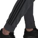 Adidas Men's 3 Stripe French Terry Pants (Dark Grey Heather/Black) S