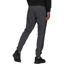 Adidas Men's 3 Stripe French Terry Pants (Dark Grey Heather/Black) S