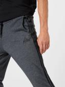 Adidas Men's 3 Stripe French Terry Pants (Dark Grey Heather/Black) S