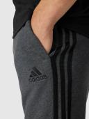 Adidas Men's 3 Stripe French Terry Pants (Dark Grey Heather/Black) S