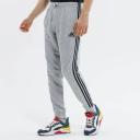 Adidas - Men's 3 Stripe French Terry Pants - Medium Grey Heather/Black - XL