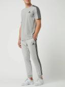Adidas - Men's 3 Stripe French Terry Pants - Medium Grey Heather/Black - XL