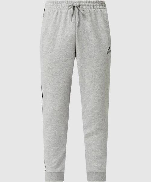 Adidas - Men's 3 Stripe French Terry Pants - Medium Grey Heather/Black - XL