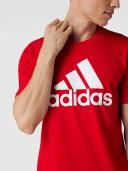Adidas Men's Big Logo Jersey T-Shirt (Scarlet/White) M