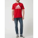 Adidas Men's Big Logo Jersey T-Shirt (Scarlet/White) M
