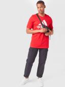 Adidas Men's Big Logo Jersey T-Shirt (Scarlet/White) M