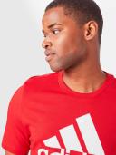 Adidas Men's Big Logo Jersey T-Shirt (Scarlet/White) M