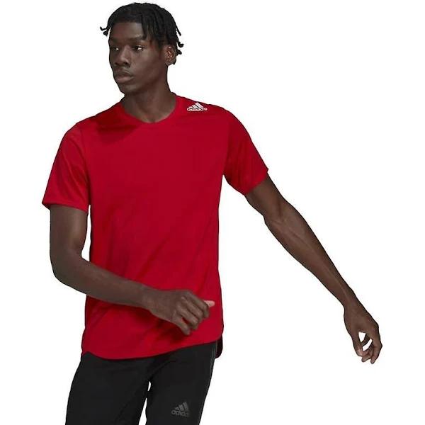 Adidas Men's Designed 2 Run T-Shirt (Vivid Red) 2XL