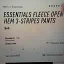 Adidas Men's Essentials Fleece Open Hem 3-Stripes