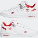 Adidas Men's Forum Low (White/Red/White, Size 8H)
