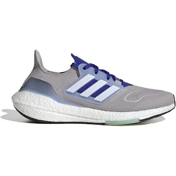 Adidas Men's Sneaker Gray & Royal Blue Ultraboost 22 Running Shoe - Boys & Men 11