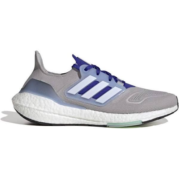 Adidas Men's Sneaker Gray & Royal Blue Ultraboost 22 Running Shoe - Boys & Men 8.5