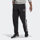 Adidas Men's Sweat Pant Black & White Side-Stripe Logo Sweatpants 2XL