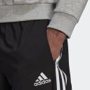 Adidas Men's Sweat Pant Black & White Side-Stripe Logo Sweatpants 2XL